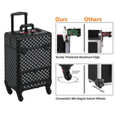 Makeup Artist Rolling Trolley Makeup Box Beauty Train Case (8163)
